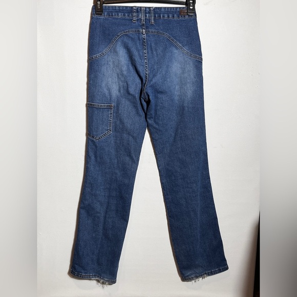 Vince Blue New York Vintage High Rise Stretch Cargo Jeans sz 7 - Picture 2 of 13